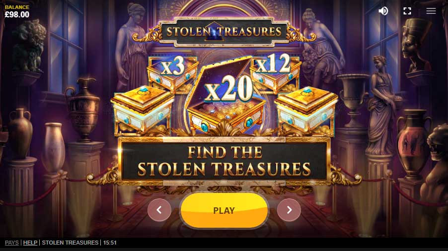 ฟีเจอร์หาสมบัติที่ถูกขโมย Stolen Treasures