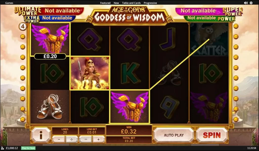 ฟีเจอร์พิเศษ Age Of The Gods Goddess Of Wisdom